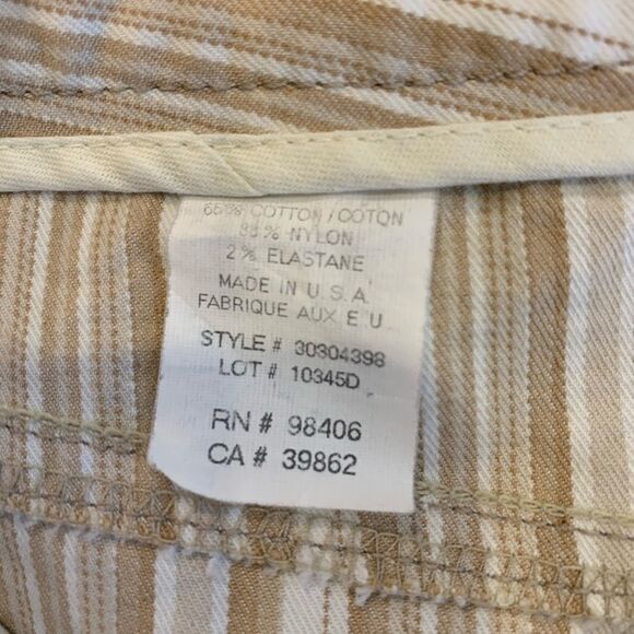 Theory Cream and Tan Striped Skirt - Picture 7 of 8